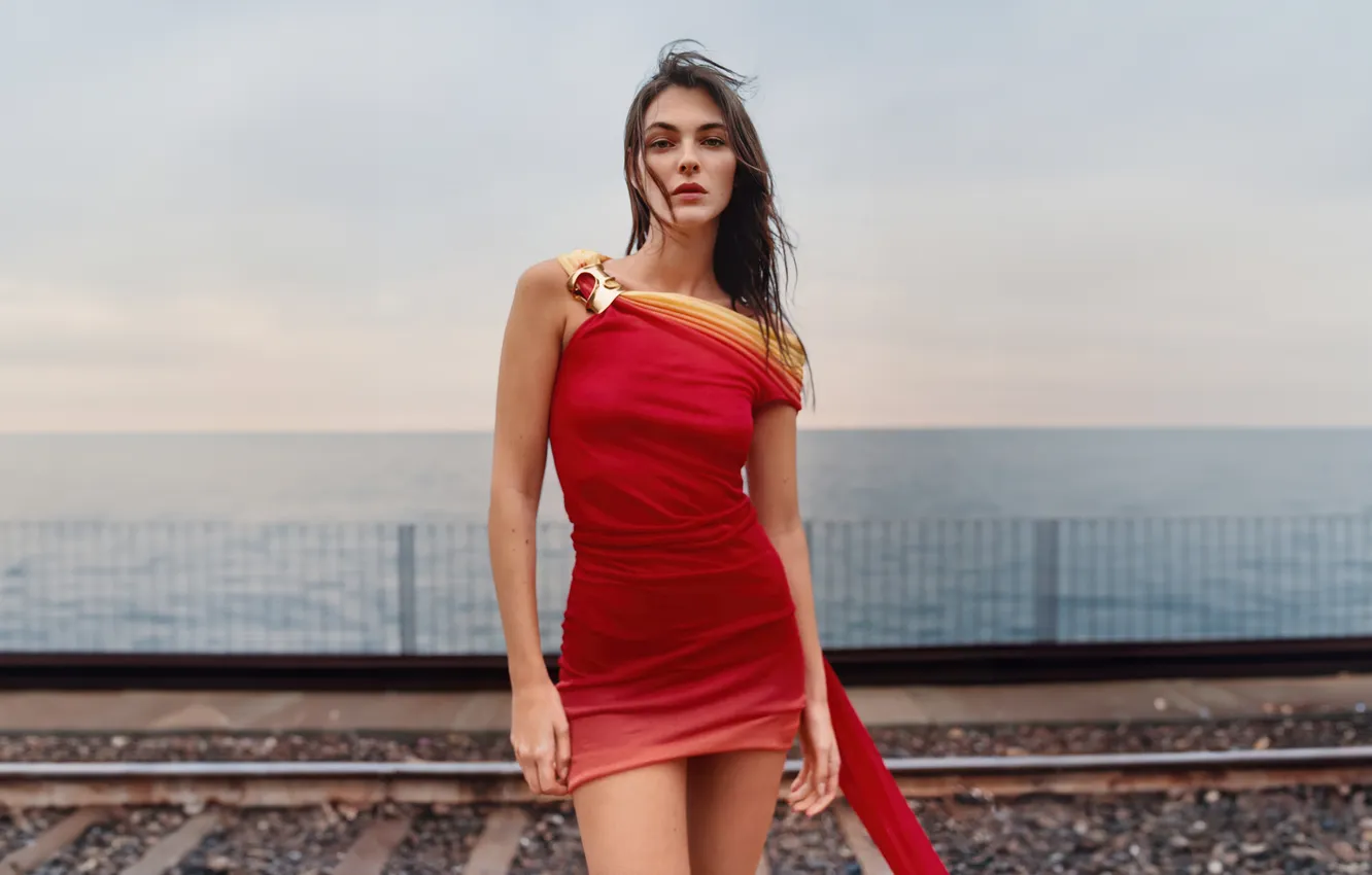 Photo wallpaper Mini, girl, dress, model, cute, Vittoria Ceretti