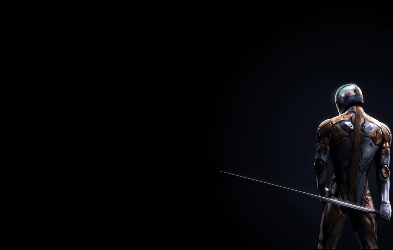 Photo wallpaper sword, armor, back, metal gear solid fox
