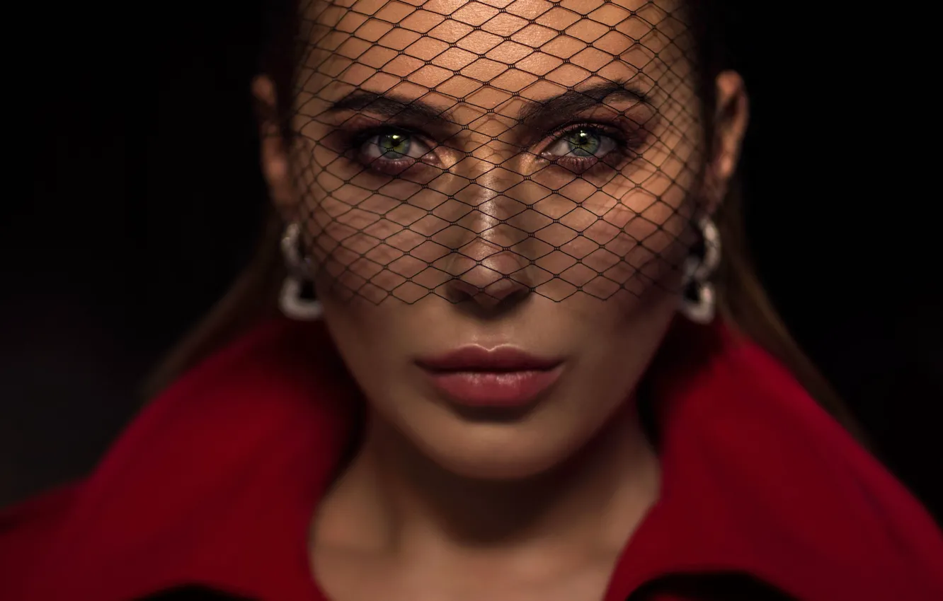 Photo wallpaper look, face, model, veil