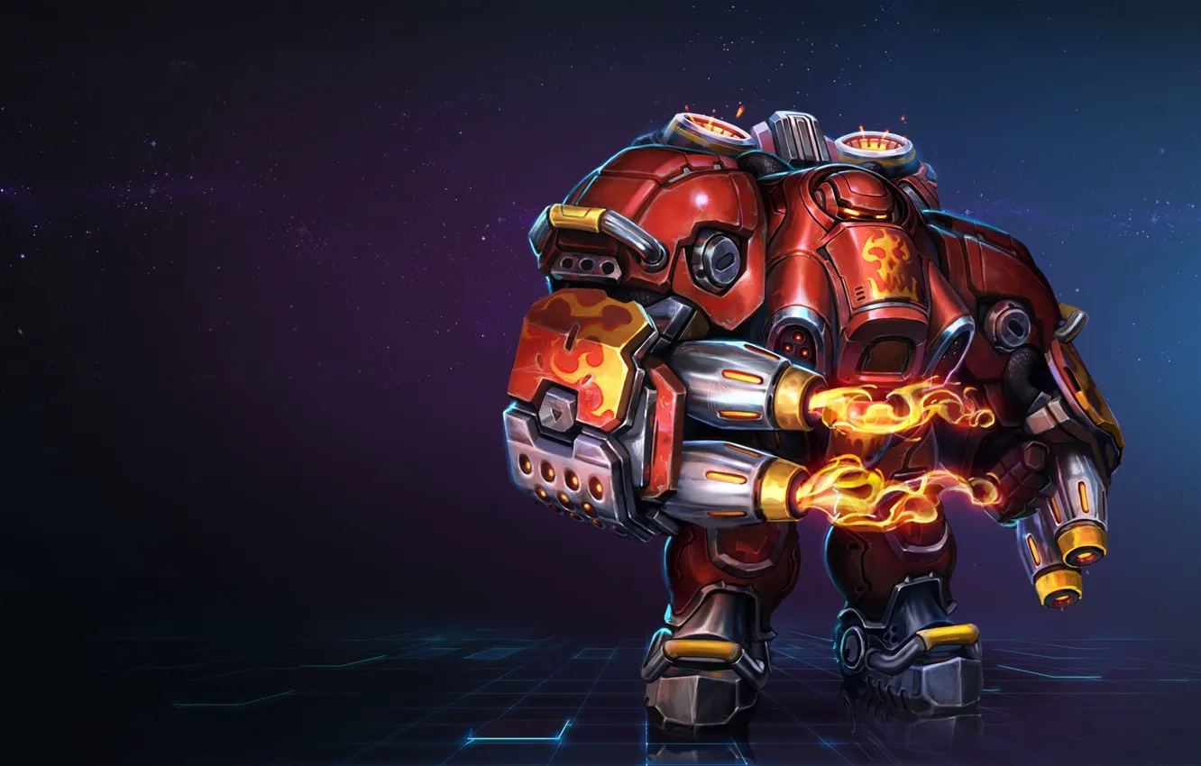 Photo wallpaper lights, starcraft, fire, Blizzard, art, characters, Marauder, Heroes of the Storm