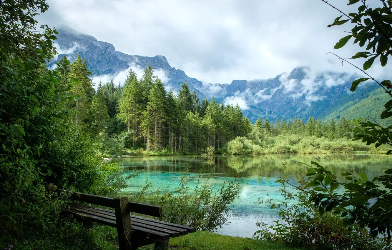 Photo wallpaper beauty, mountains, nature, lake, landscape