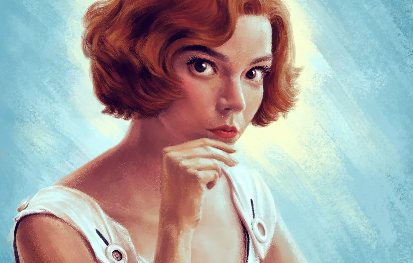 Photo wallpaper look, girl, pose, background, the film, figure, portrait, makeup