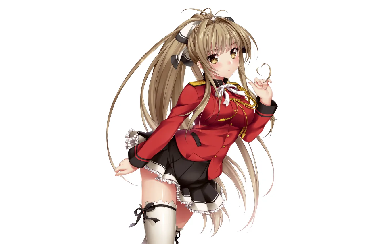 Photo wallpaper girl, sexy, thighhighs, long hair, anime, beautiful, pretty, attractive