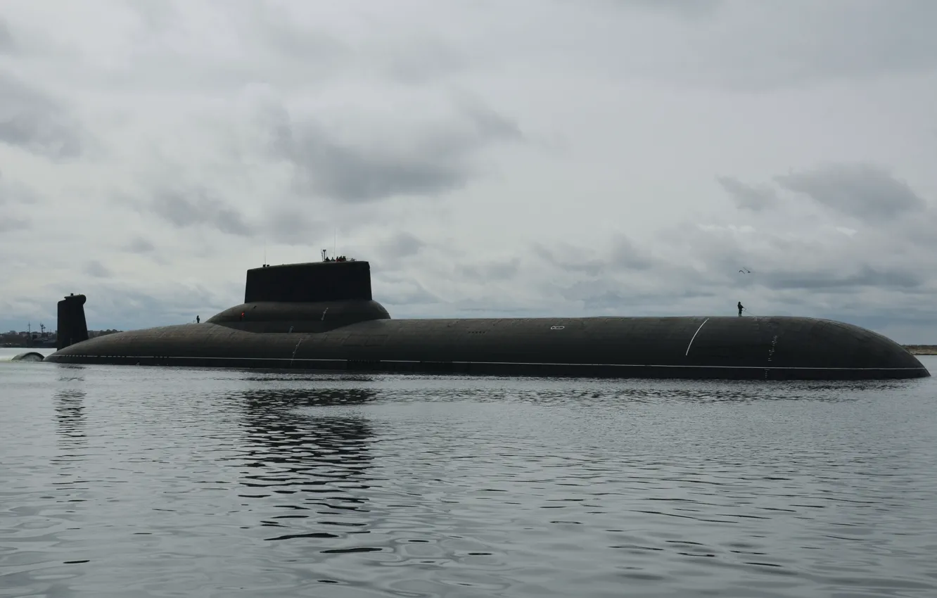 Photo wallpaper cruiser, underwater, strategic, atomic, purpose, the project 941, Dmitry Donskoy