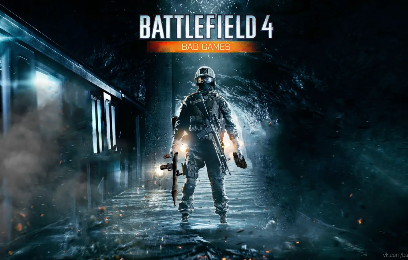 Photo wallpaper crash, weapons, background, metro, fire, cars, soldiers, RPG