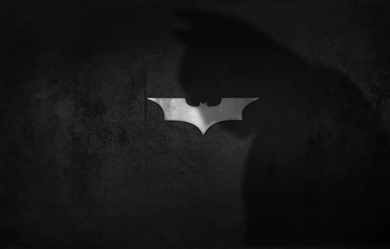 Photo wallpaper shadow, logo, Batman, the dark knight