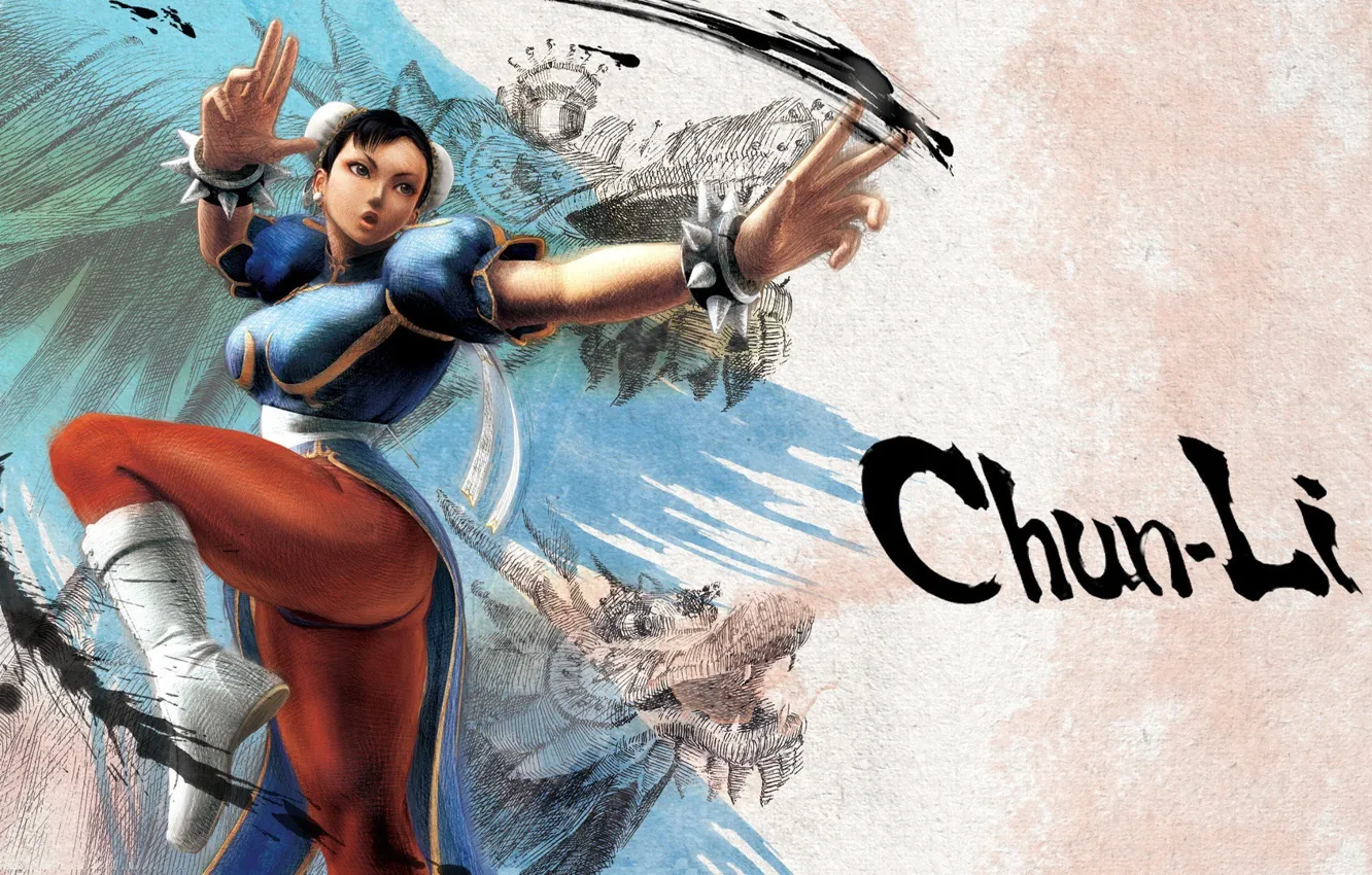 Photo wallpaper fighter, street, chun li