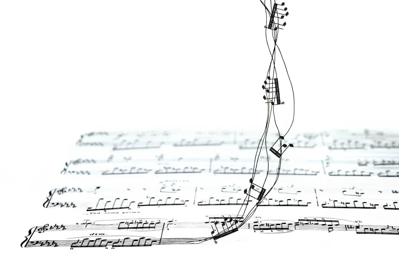 Photo wallpaper notes, music, background