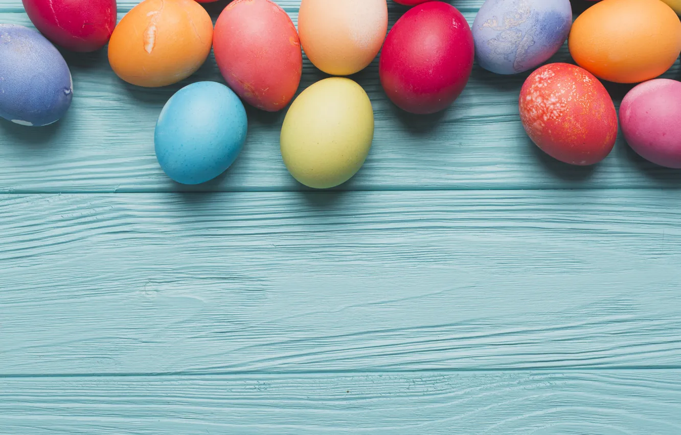 Photo wallpaper eggs, rainbow, Easter, Holiday