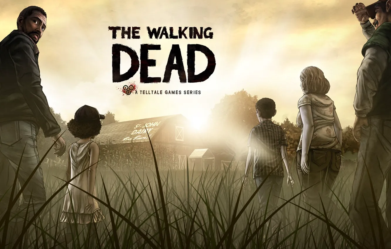Photo wallpaper the game, zombies, The Walking Dead, The Walking Dead: The Game, Telltale Games