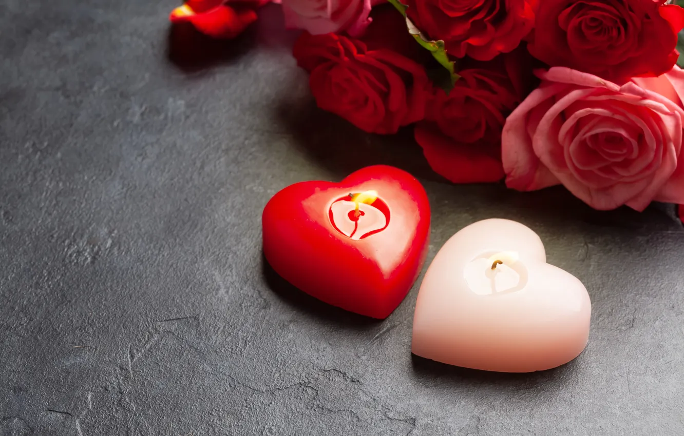 Photo wallpaper love, flowers, gift, romance, roses, love, Valentine's day, flowers