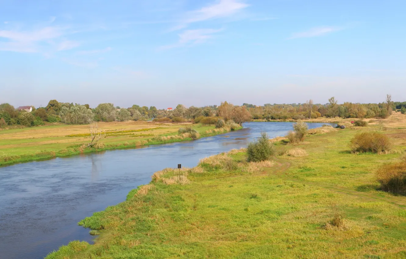 Photo wallpaper road, trees, river, 149