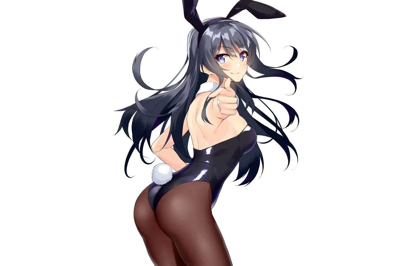 Photo wallpaper girl, sexy, ass, long hair, boobs, anime, beautiful, purple eyes