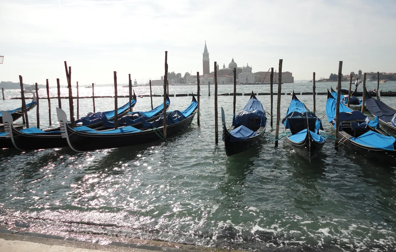 Photo wallpaper water, Marina, the gondola