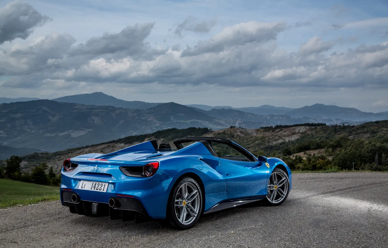 Photo wallpaper Ferrari, convertible, Ferrari, spider, Spider, 488