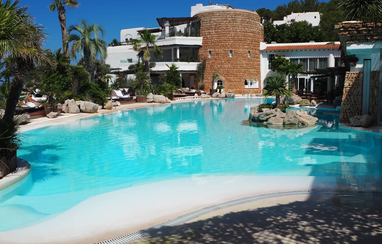 Photo wallpaper pool, Ibiza, Ibiza, ., Hacienda Na Xamena