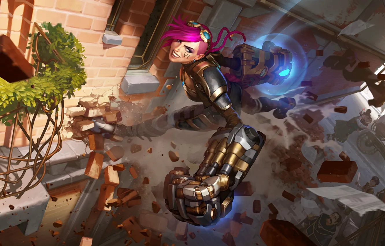 Photo wallpaper girl, cyborg, Legends of Runeterra