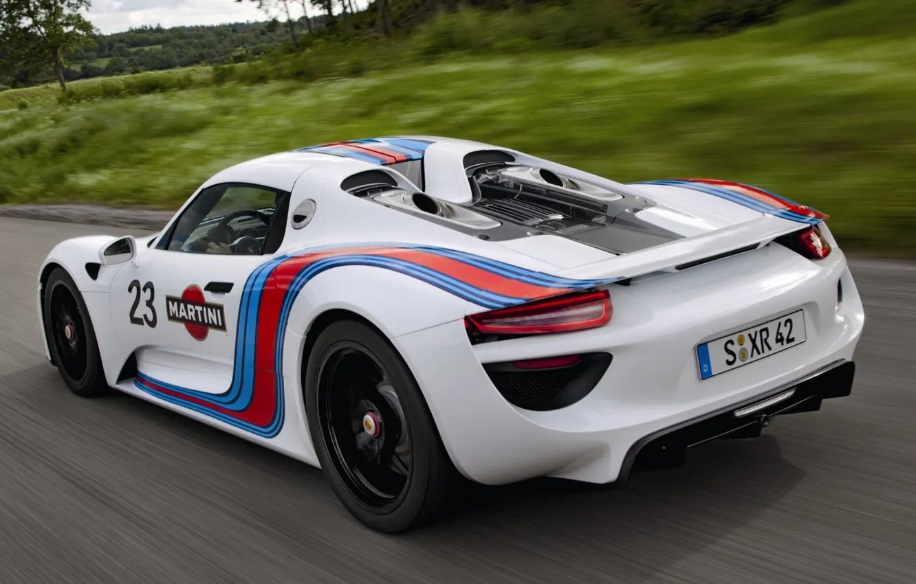 Photo wallpaper road, white, background, Prototype, Porsche, Martini, supercar, Porsche