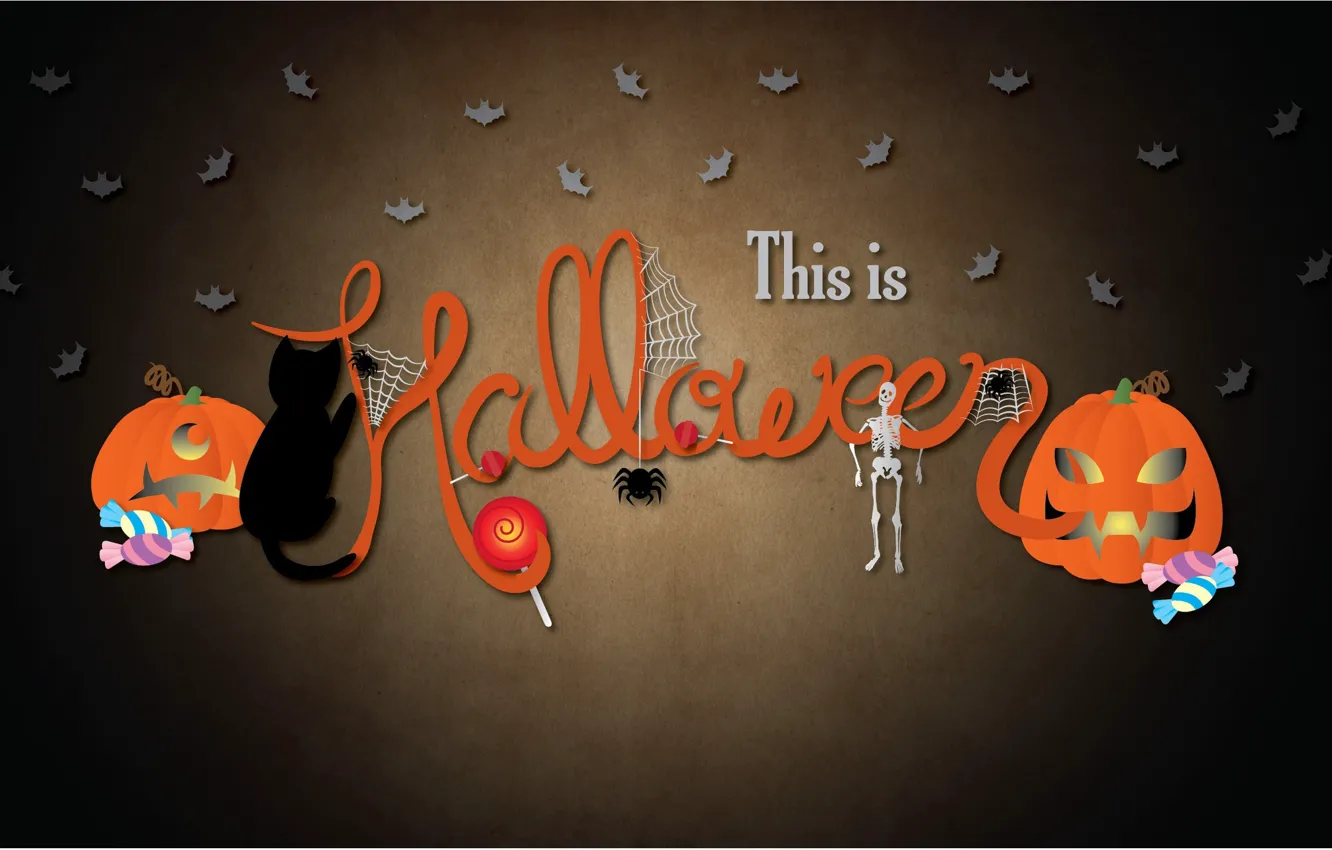 Photo wallpaper holiday, Halloween, pumpkin, Halloween, 2560x1440