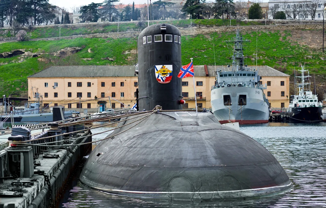Photo wallpaper boat, pier, underwater, Novorossiysk, diesel, the project 636.3