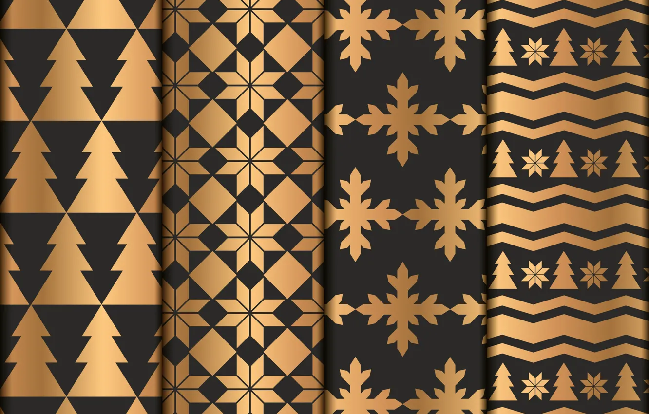 Photo wallpaper snowflakes, pattern, ornament