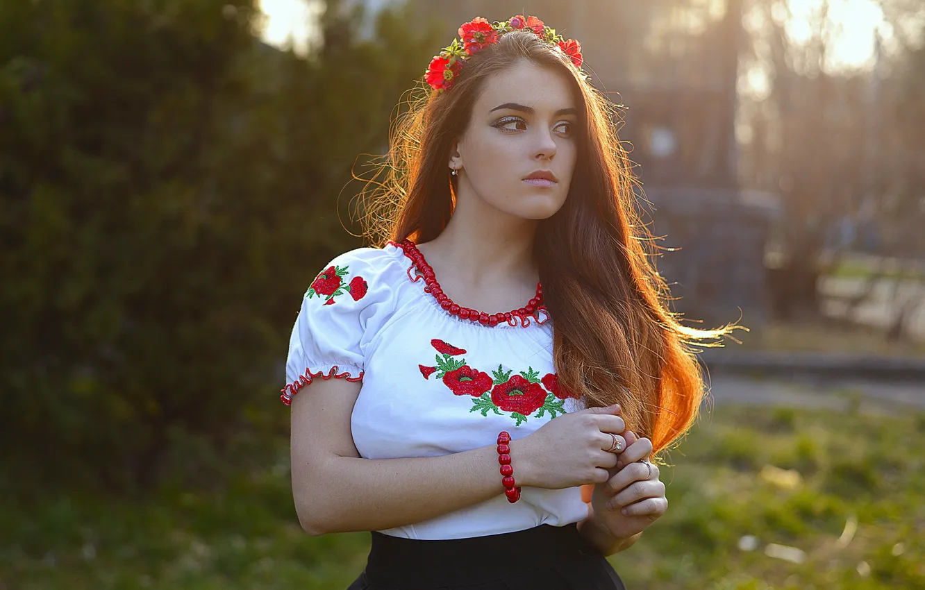 Photo wallpaper girl, bokeh, Yana, Yana, Sergey Brain