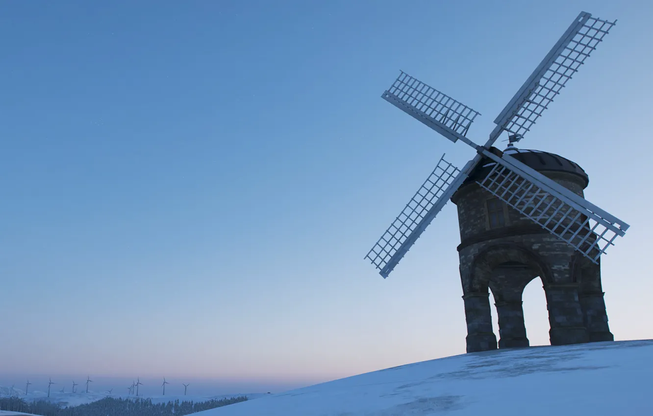 Photo wallpaper background, Horizon 4, Broadway Mill