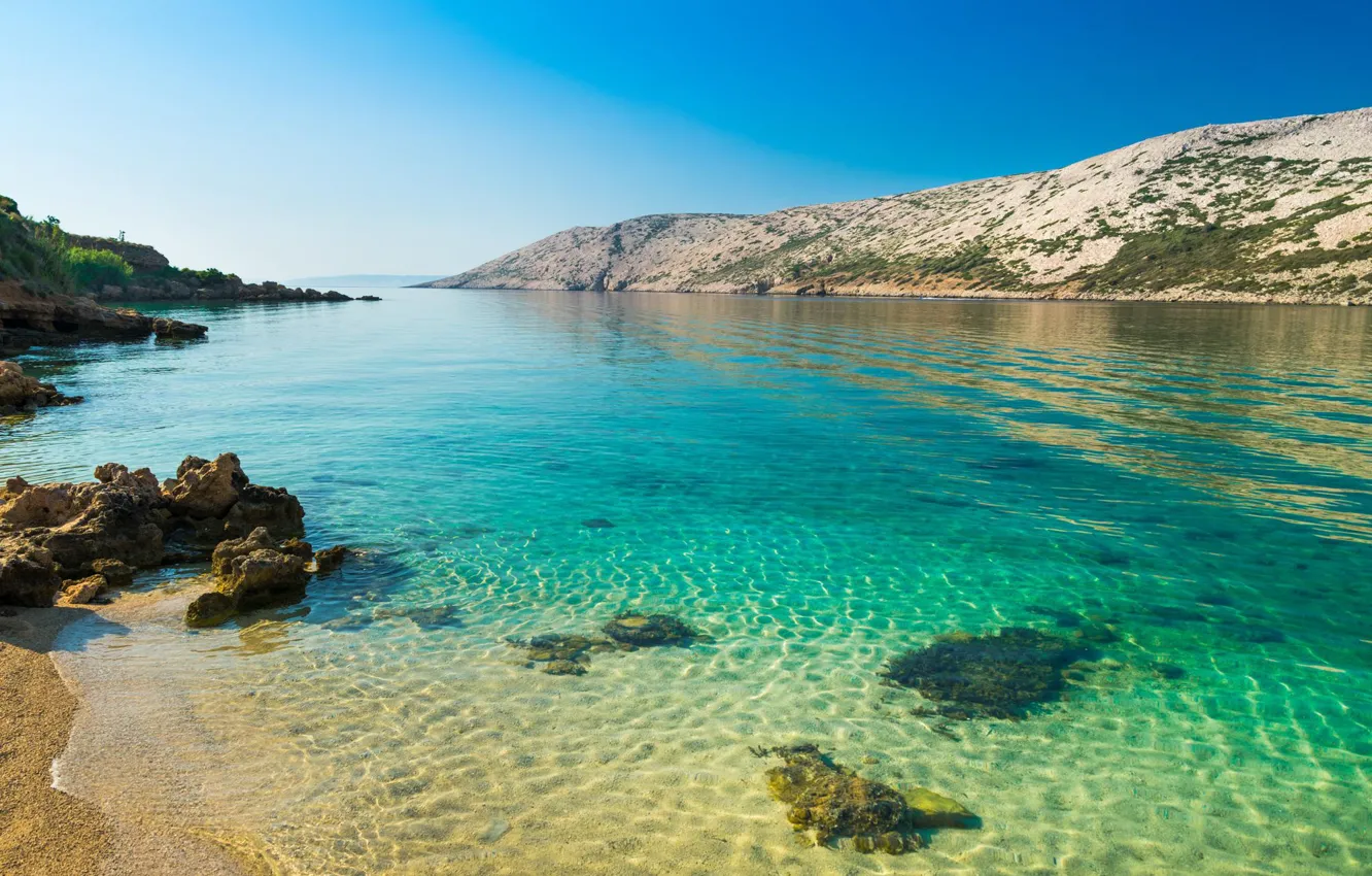 Photo wallpaper sea, Islands, Bay, Bay, Croatia, Adriatica