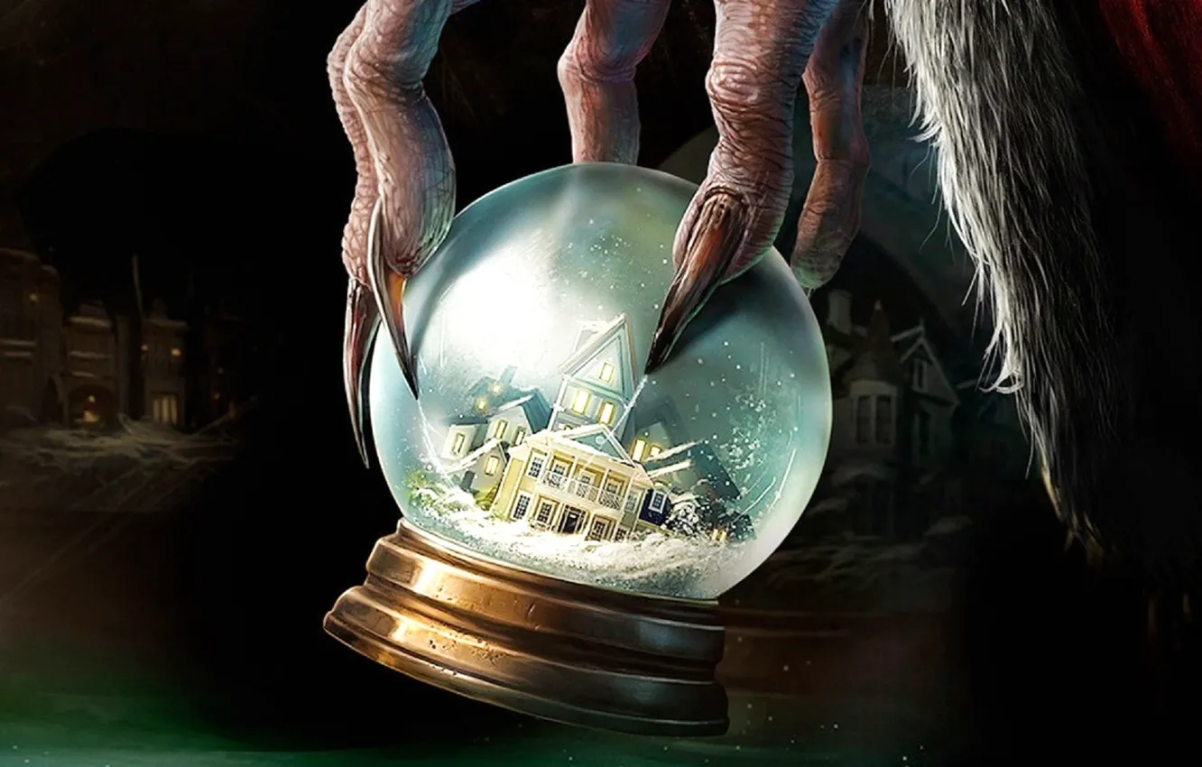 Photo wallpaper nails, fingers, Crystal ball, Krampus