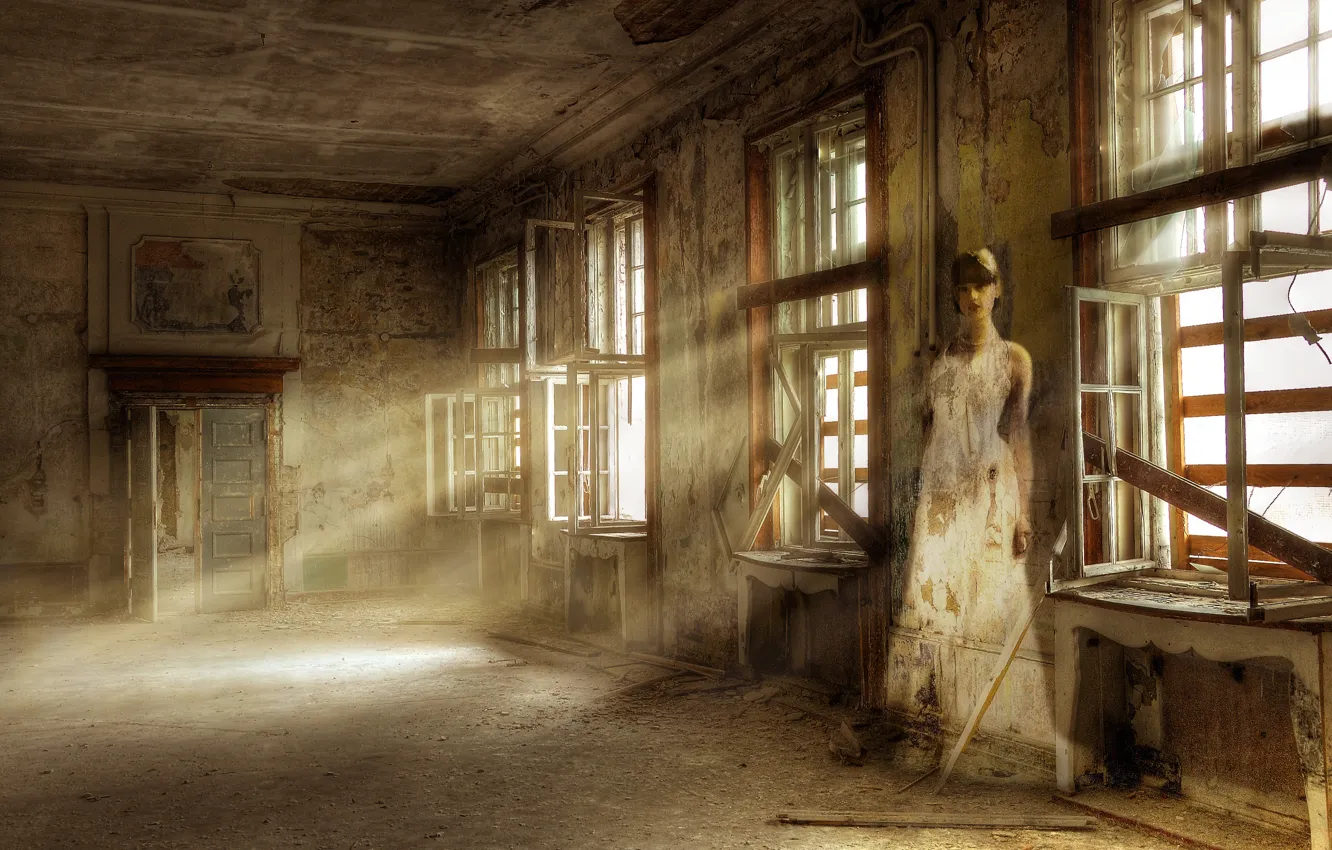 Photo wallpaper light, Ghost, the room, abandoned