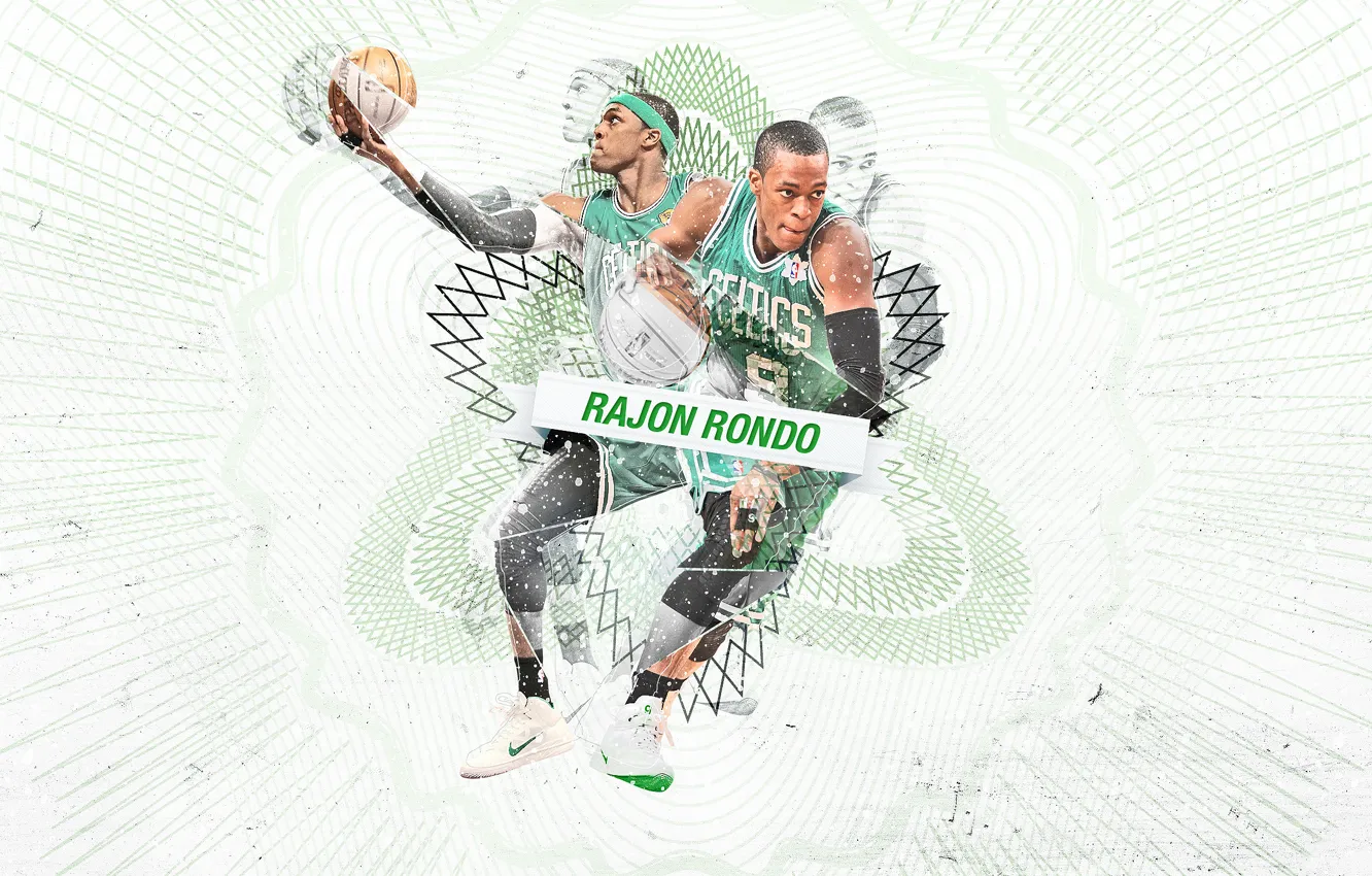 Photo wallpaper Sport, Basketball, Boston, NBA, Celtics, Rajon Rondo, Rajon Rondo