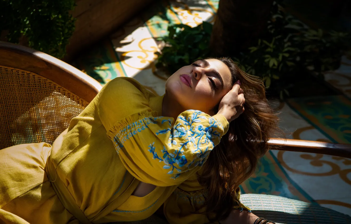 Photo wallpaper girl, hot, sexy, eyes, smile, beautiful, model, lips