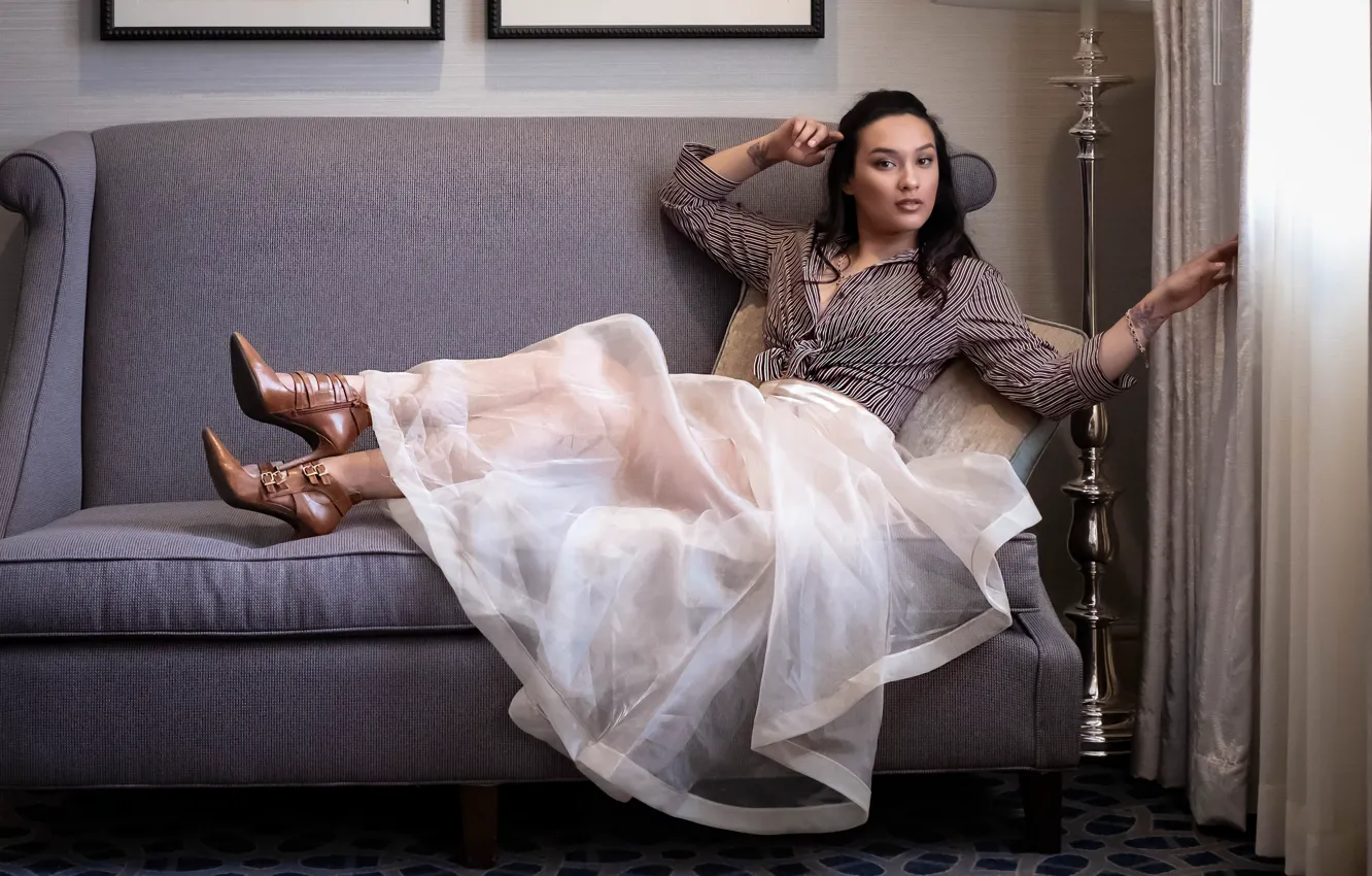 Photo wallpaper brunette, beauty, Samantha