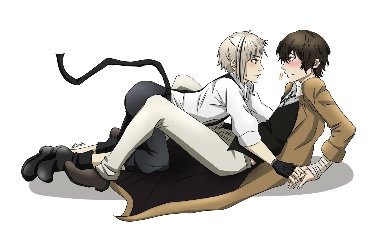 Photo wallpaper anime, art, guy, two, Bungou Stray Dogs