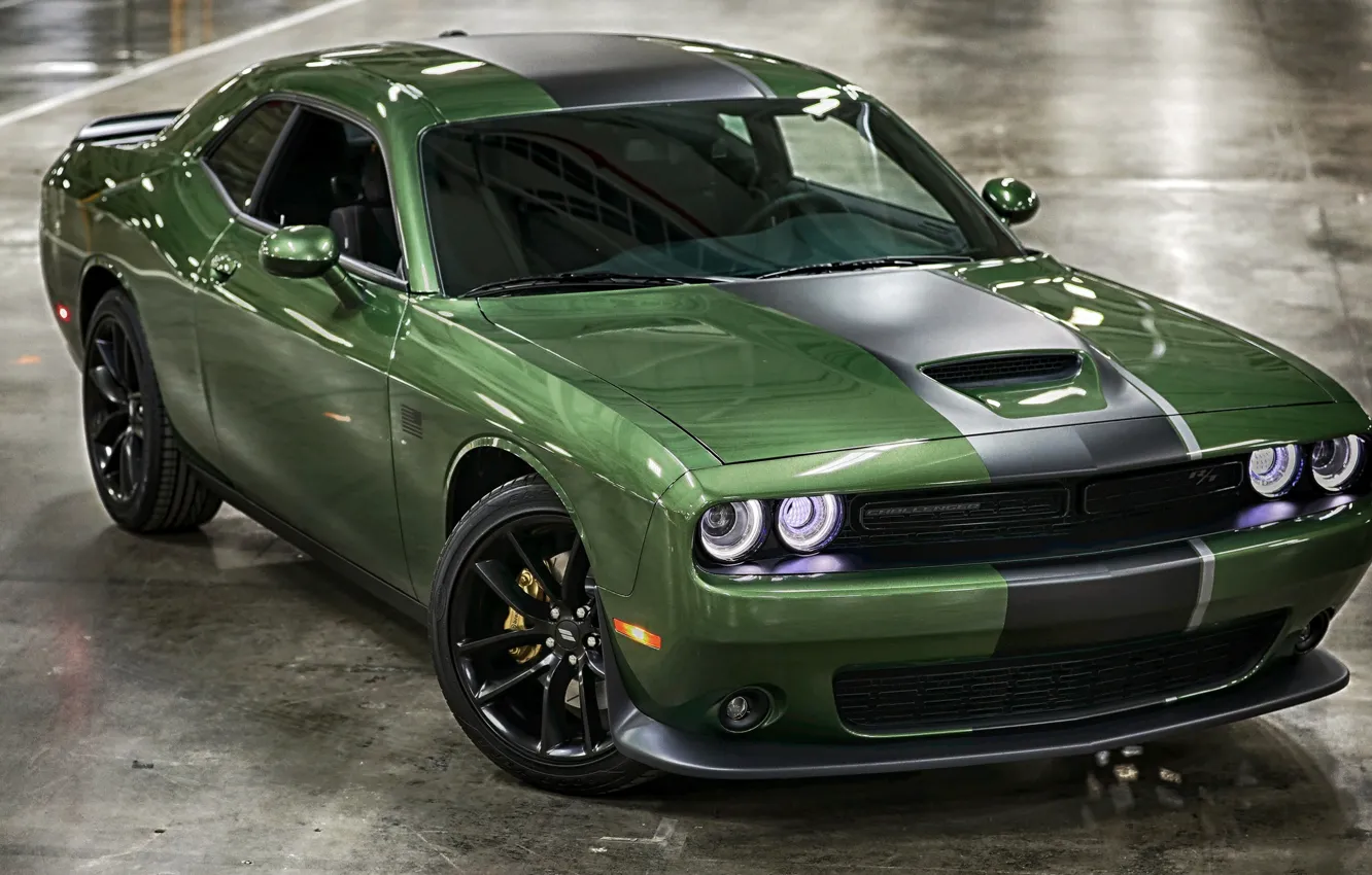 Photo wallpaper Dodge, Challenger, challenger rt, 2019, Stars & Stripes Edition