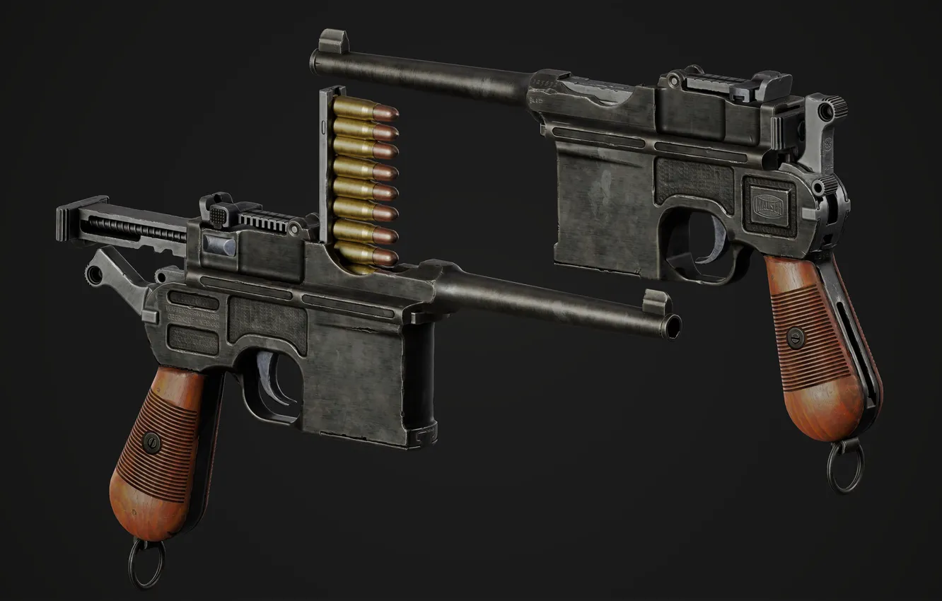 Photo wallpaper Germany, self-loading pistol, Mauser C96