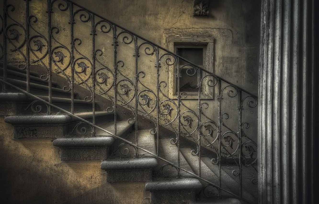 Photo wallpaper background, wall, ladder