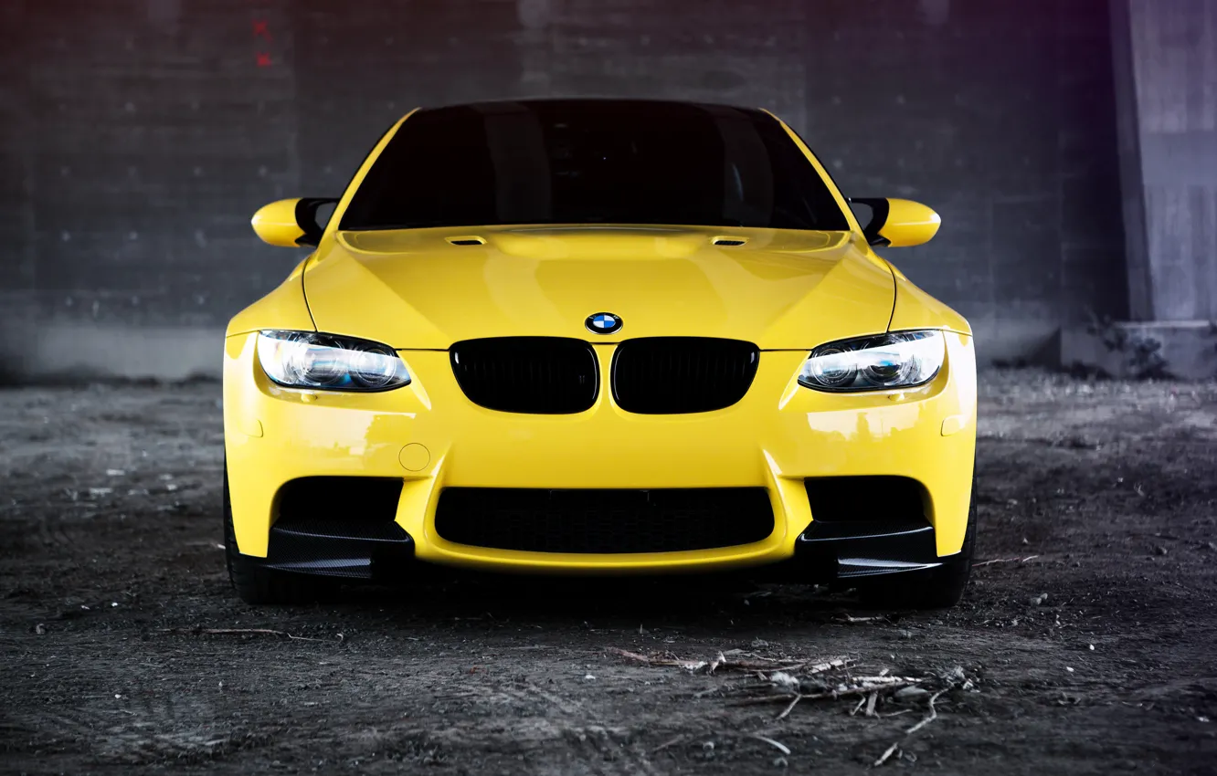 Photo wallpaper BMW, E92, M3, Front view