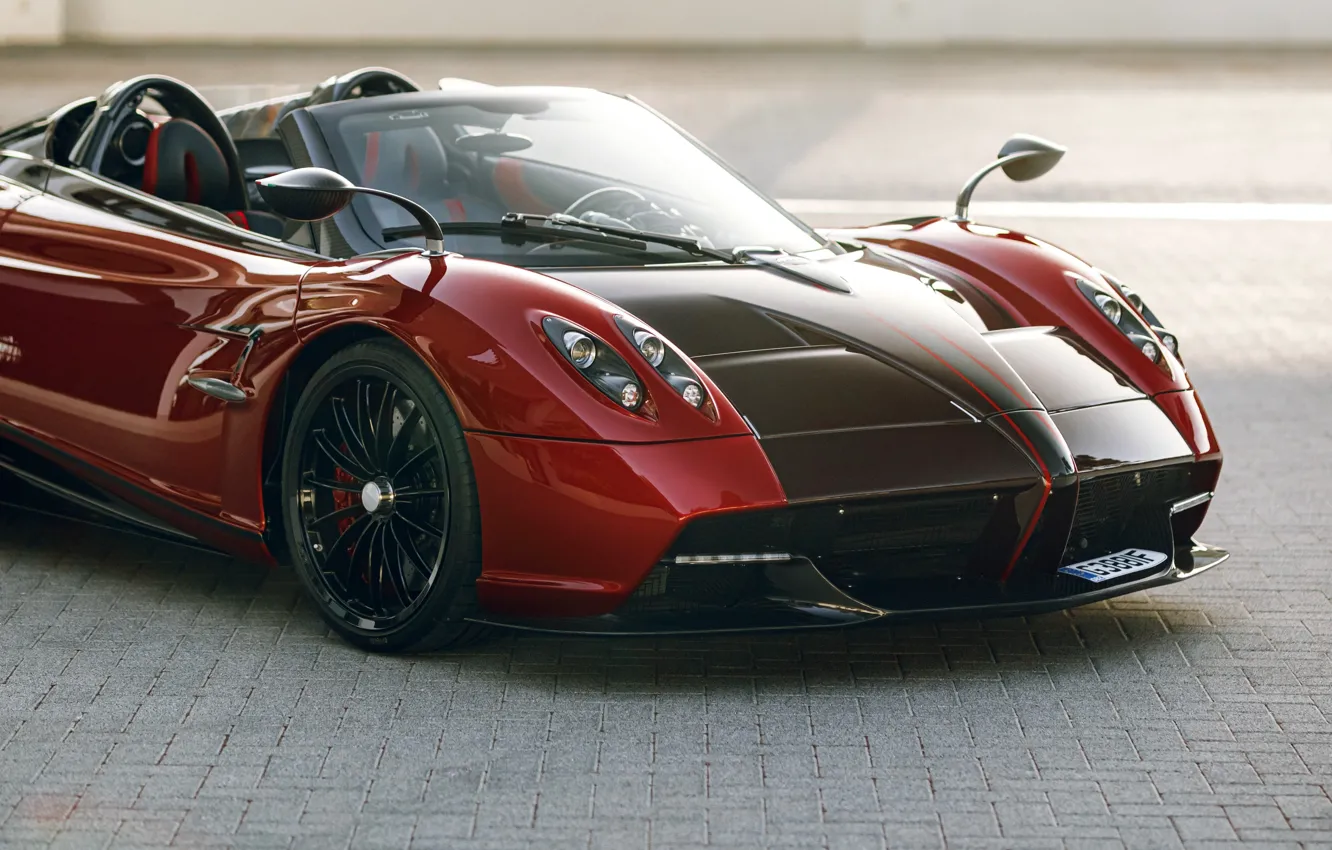 Photo wallpaper Pagani, To huayr, front view, Pagani Huayra Roadster