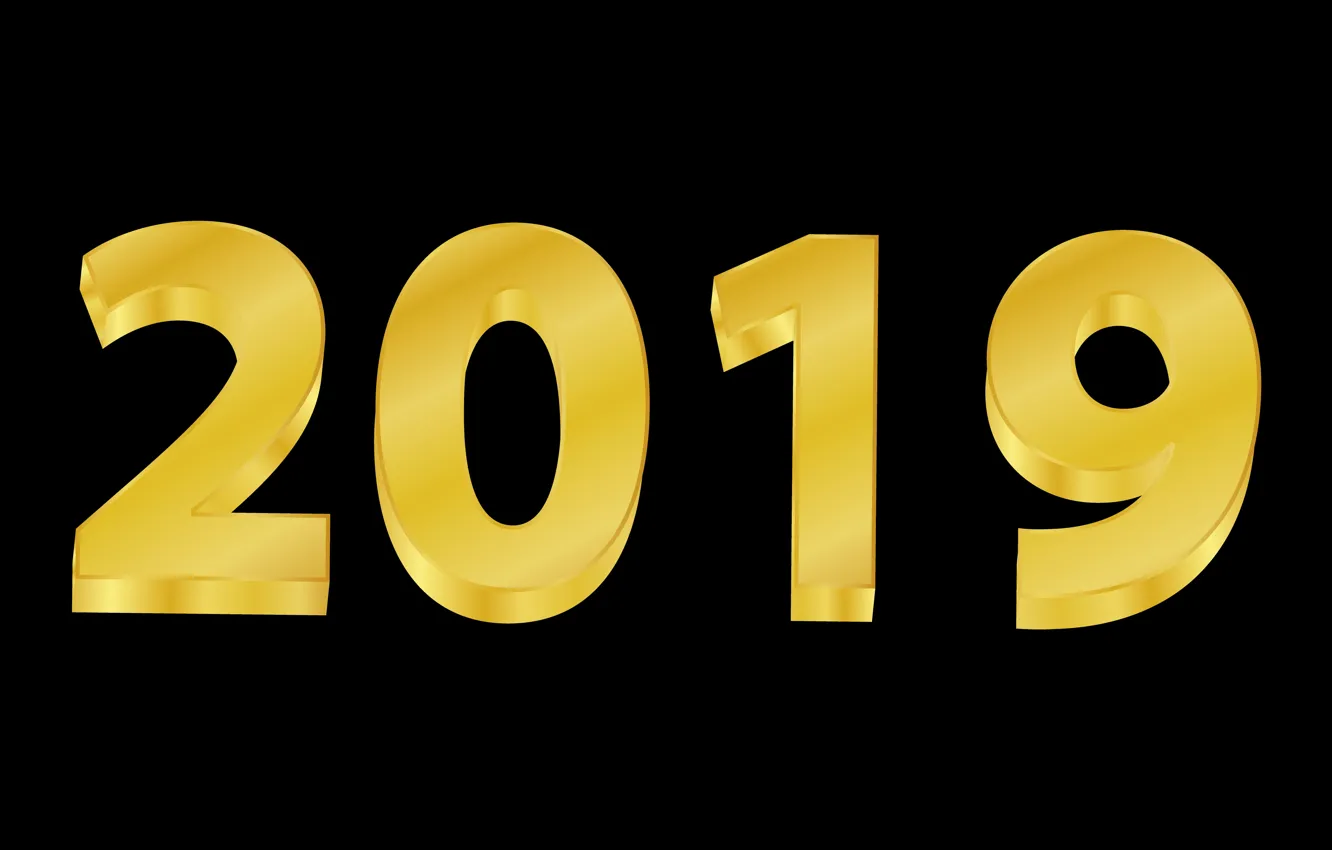 Photo wallpaper gold, new year, figures, golden, black background, black, background, New Year