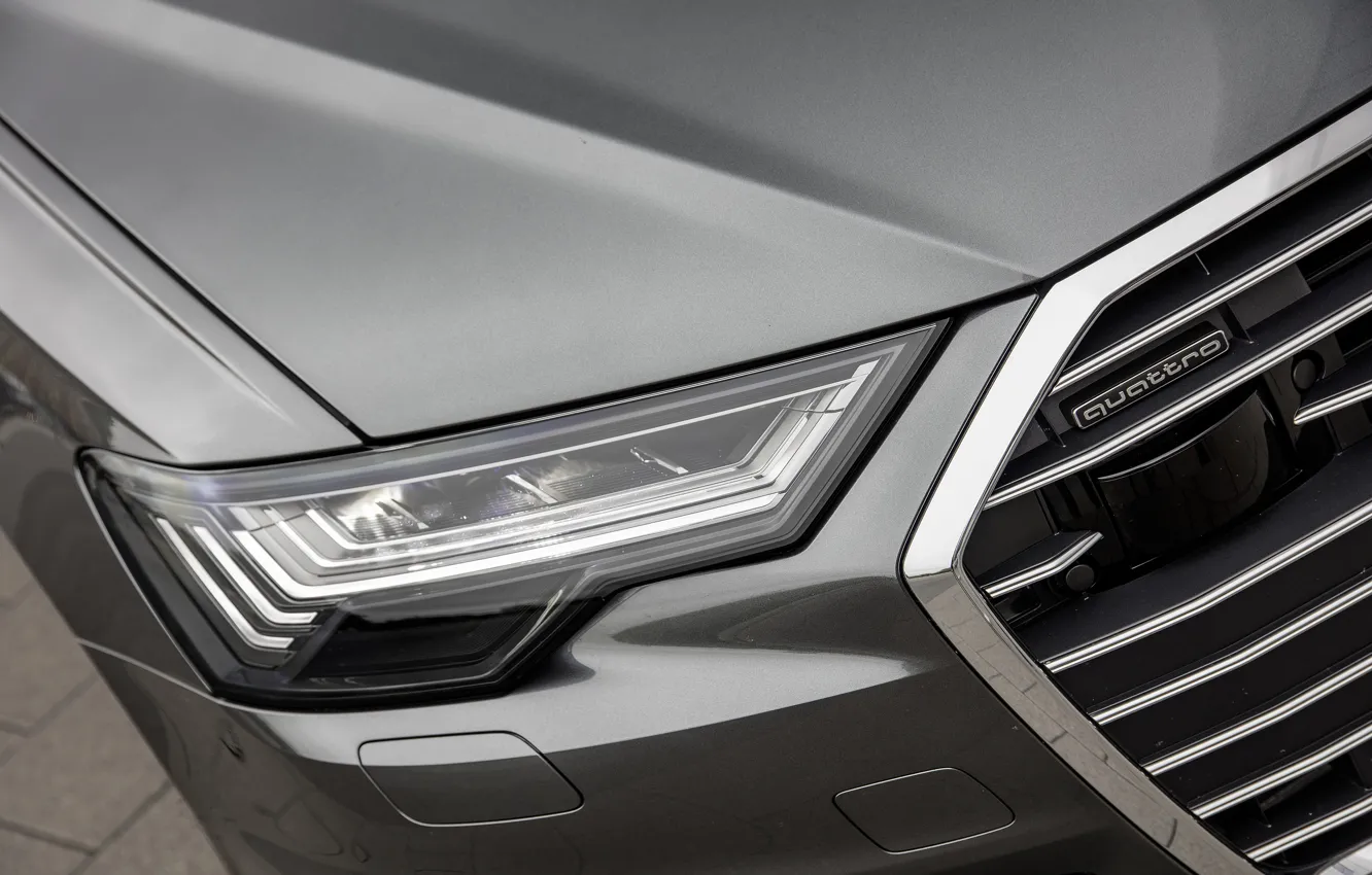 Photo wallpaper Audi, headlight, 2018, universal, dark gray, A6 Avant
