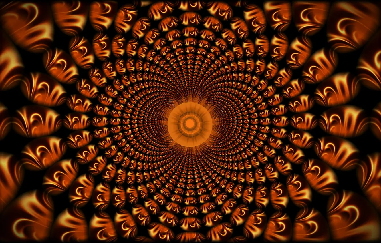 Photo wallpaper circles, pattern, spiral