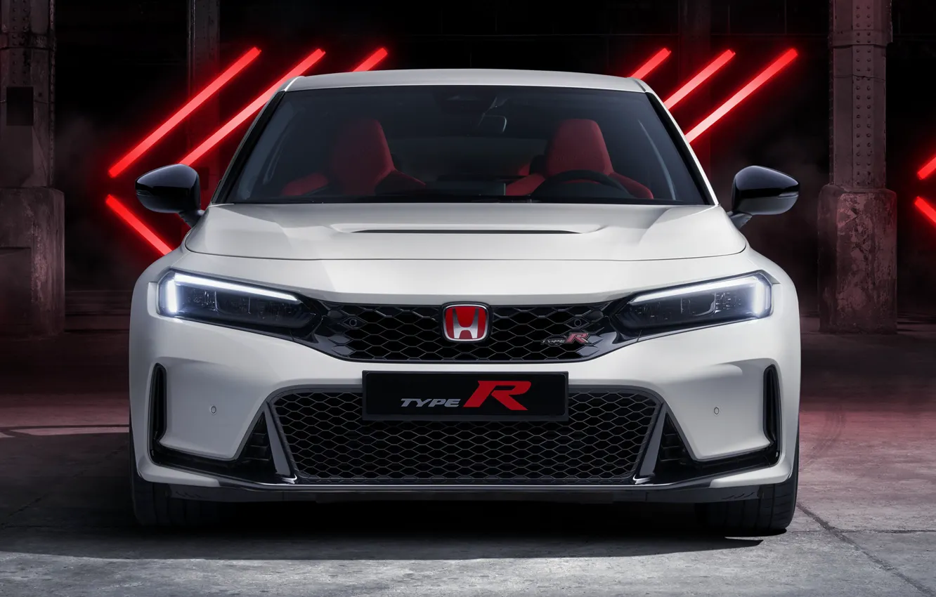 Photo wallpaper Honda, front view, Civic, Type R, 2022