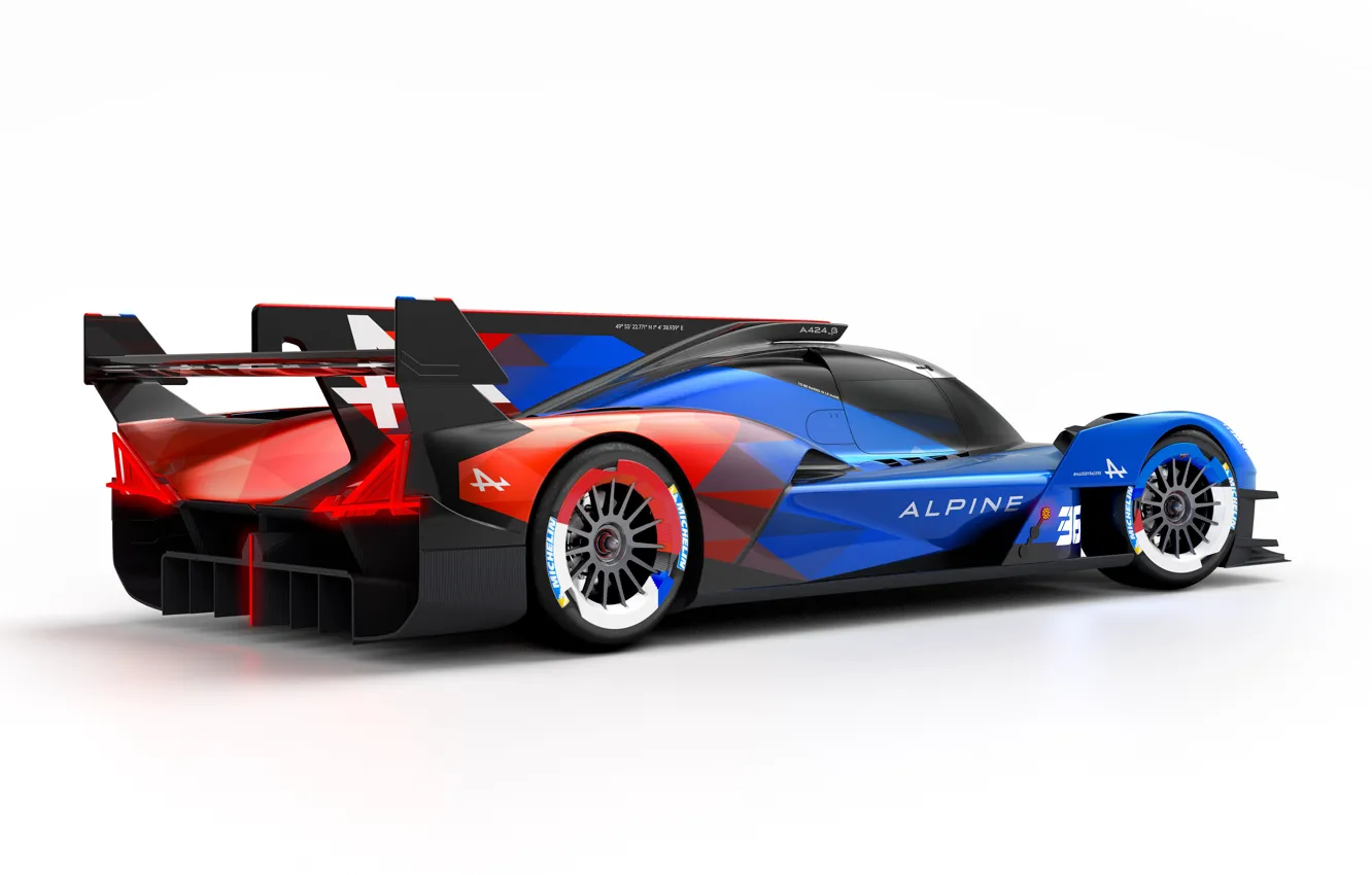 Photo wallpaper Alpine, rear view, Alpine A424_β Prototype, A424