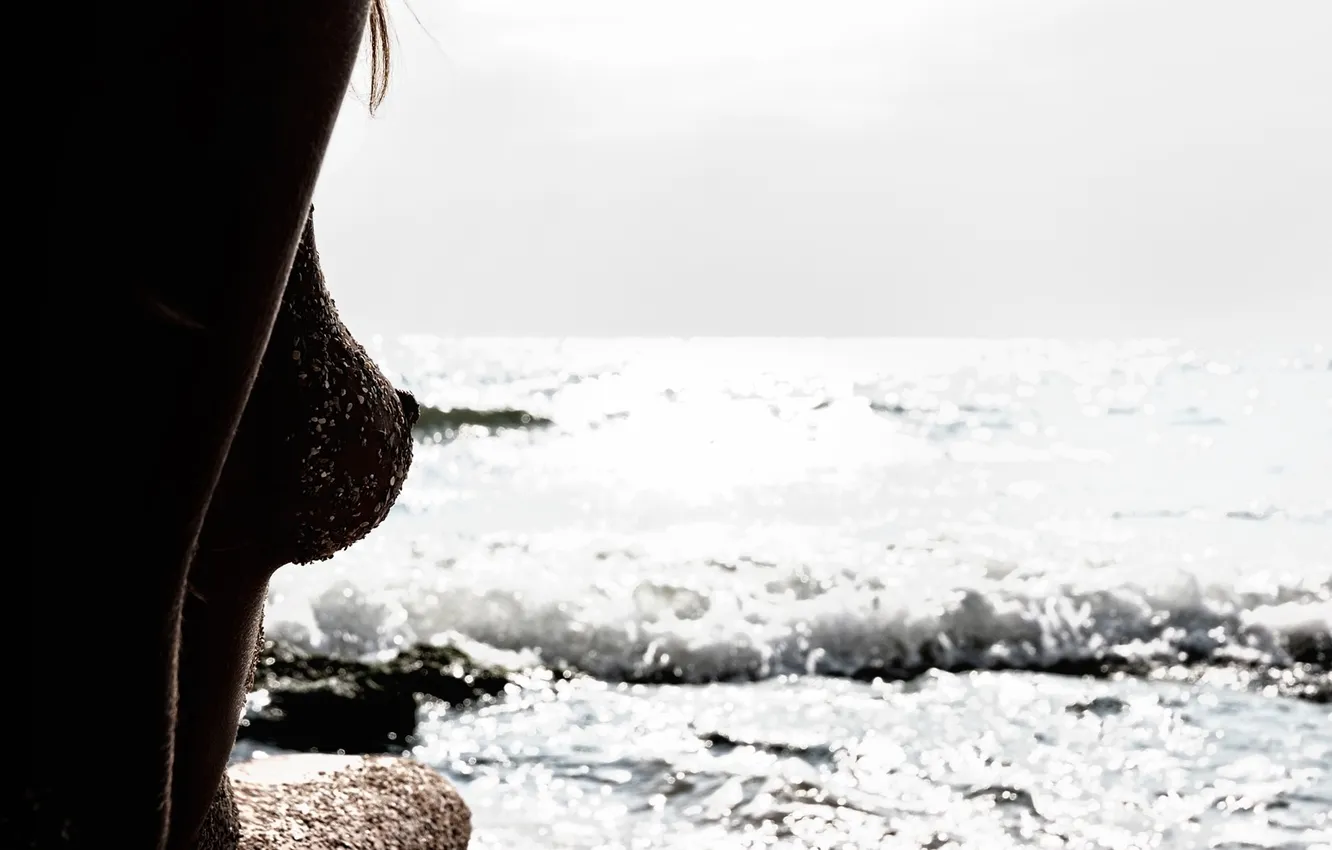 Photo wallpaper beach, chest, the ocean, romance, body, lighting, Itasca