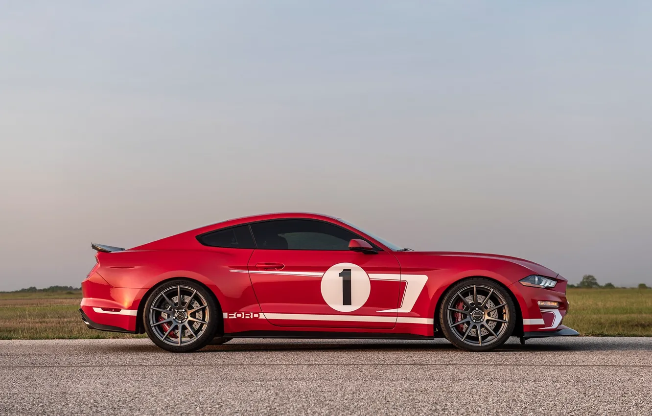 Photo wallpaper Mustang, Ford, Hennessey, side view, Hennessey Ford Mustang Heritage Edition