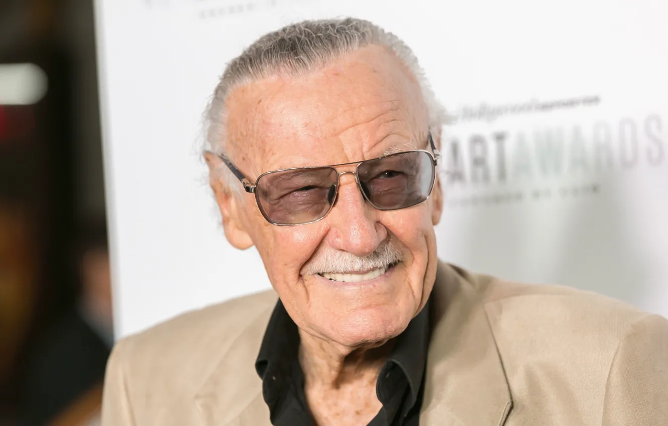 Photo wallpaper old man, genius, Stan Lee