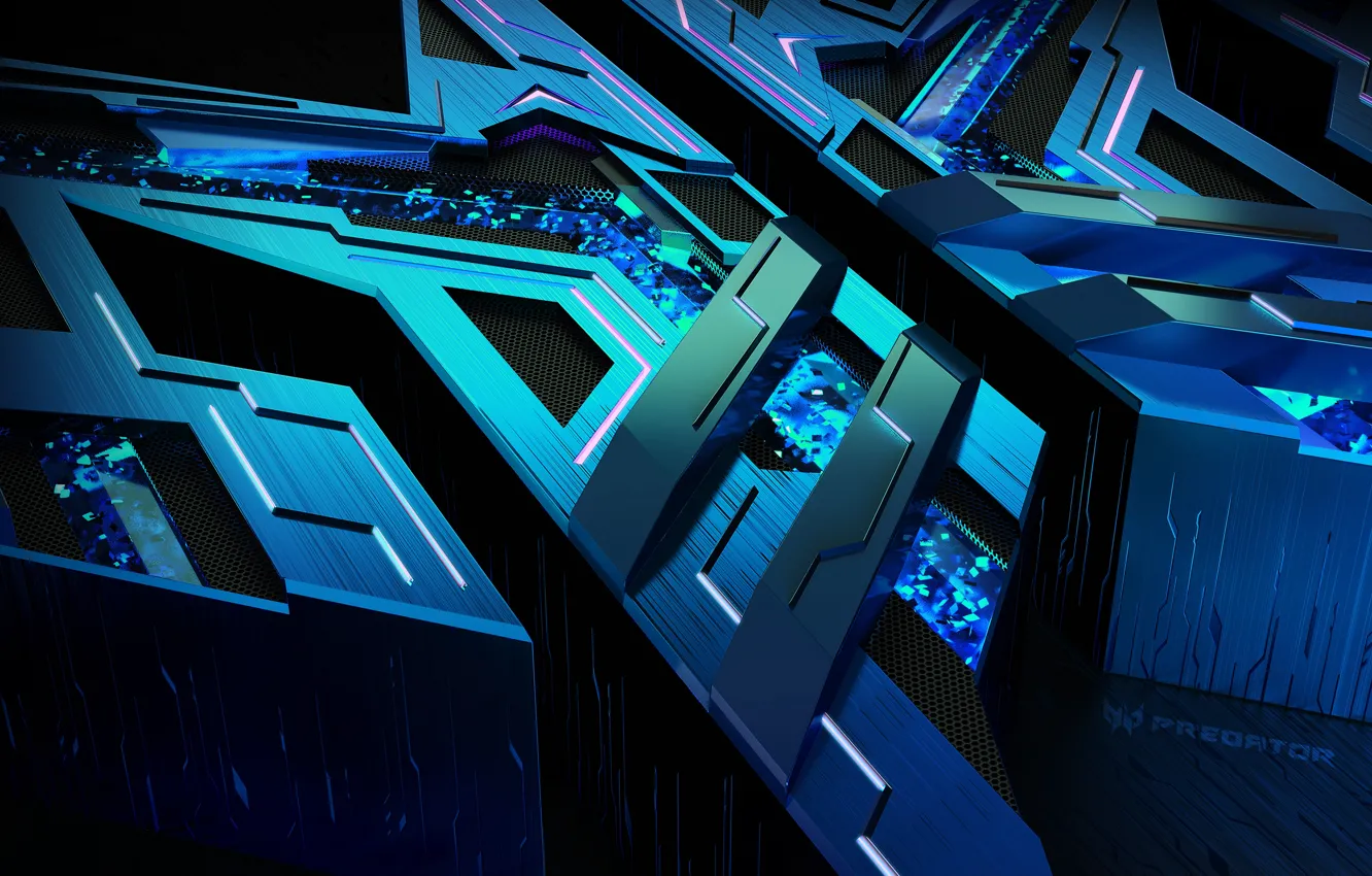 Photo wallpaper logo, science fiction, futuristic, technology, Acer Predator, Dark Aesthetic