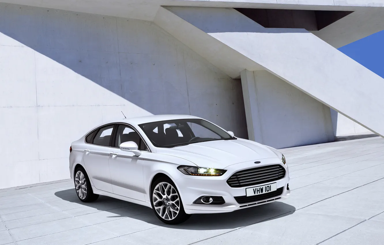 Photo wallpaper white, Ford, Ford, Fusion, Mondeo