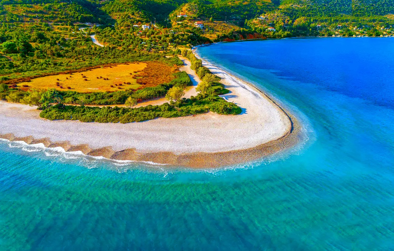 Photo wallpaper colorful, beach, sky, scenic, sunny, Bliss, shiny, splendor